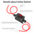 10AWG DC 12V Inline Switch, daitoku DC 5-24V DPST Dual Side Wiring Switches Inline Cord Switch for Motorcycle Car RVs