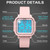 Edillas Square Digital Watch for Womens Mens (Big Numbers Large Face 5ATM Waterproof Alarm Stopwatch Date Week Military Back Light) Watch for Teenagers