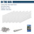 Pearwow Gutter Valley Splash Guard,Aluminum Rain Diverter Roofing Gutter Splash Guards for Valley,Corner or Straight,10 Inch Each (6 Pcs White)
