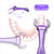 T.Smile Seniors NoFuss Dental Flosser Kit, 5-inch Long Handle & Refill Heads, Soft Flex Floss Gentle on Sensitive Gums, Fluoride Free, (Purple Handle + 100 Soft Flex Floss Refills)