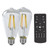 phwii Smart LED Light Bulbs,Remote Control Light Bulb,ST64 Vintage Edison Bulbs with Remote Control,800LM 6W (60W Equivalent),E26 Base,Dimmable 2700K-6500K, 2-Pack(2 Bulbs+1 Remote)