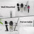 FUNKYLEE 3-in-1 Universal Hair Tool Organizer Wall Mount, White - 2 Pack