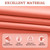 DONREN Coral Blackout Curtains Rod Pocket Curtain Panels - Salmon Color Thermal Insulated Curtain Drapes for Living Room (42 W x 63 L Inch,2 Panels)