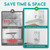 Zoes Homeware Wall Mounted Ironing Board, 180 Rotation, Space-Saving Fold Down, 36" x 12", Silver
