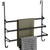 CANYAVE Over The Door Towel Rack, Extendable Triple Towel Storage Holder with Hooks, 24.02 Inches Towel Bar Hanger Towel Racks for Bathroom (Black)