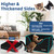 Petskd High Sides Portable Travel Litter Box for Cats with Lid, Black