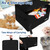 Petskd High Sides Portable Travel Litter Box for Cats with Lid, Black