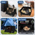 Petskd High Sides Portable Travel Litter Box for Cats with Lid, Black