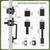 Moquin Double Front Door Lock Set, Matte Black Square Front Door Hardware Set with Dummy, Heavy Duty Door Handle with Deadbolt, Double Entry Door Lock Set with Reversible Handle