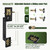 Moquin Double Front Door Lock Set, Matte Black Square Front Door Hardware Set with Dummy, Heavy Duty Door Handle with Deadbolt, Double Entry Door Lock Set with Reversible Handle