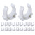 S SYDIEN PEX Clips Pipe Clamp 1-1/4 Inch, 20 Pack 32 mm Pipe Hangers Pipe Holder PEX Tubing Clamps PVC Water Pipe Support, Plastic U-Shaped PVC Pipe Clamps Tools With Screws, White