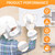 S SYDIEN PEX Clips Pipe Clamp 1-1/4 Inch, 20 Pack 32 mm Pipe Hangers Pipe Holder PEX Tubing Clamps PVC Water Pipe Support, Plastic U-Shaped PVC Pipe Clamps Tools With Screws, White