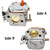 Concrete Saw Carburetor Kit with Fuel Filter Spark Plug, Fit for Partner Husqvarna K650 K700 K800 K1200, Replacement #503280418#506321503