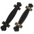 VAKTOK Leather Handle Leather Trunk Handles Black Leather Handle for Hand-held Replacement of Luggage, Closets, Cabinet doorknobs, suitcases, etc. -4pcs