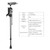Hold 440 Lbs Walking Cane for Men & Women Aluminum Alloy Lightweight Height Adjustable Walking Stick Heavy Duty Foldbale Free Standing Cane with LED for Seniors Adults Black