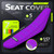 fewfuss Rubber Dirt Bike Seat Cover - Soft Ribbed Hot-Stamping Seat Covers for Motorcross Enduro (Purple)