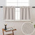 Pickluc 100% Blackout Cafe Curtain 24 Inches Long, Linen Kitchen Curtain for Small Window Treatment in Bathroom, Basement, RVs, Rod Pocket 2 Panels, W30 X L24 Inch, Natural
