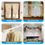 MOEROTER Spring Tension Rods 33 to 45 inch Adjustable Tension Curtain Rod No Drilling Expandable Small Tension Rod White Spring Loaded Curtain Rods for Windows, Doors, Doorway, Closet