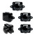5 Pcs Push Button Latch Cabinet Door & Marine Drawer Latches, Black Keyless RV Cupboard Push Button Lock Drawer for Camper, Motorhome, Caravan (ABS Body + Zinc Alloy Lock Tongue)