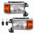 ATOMTEC Headlights Assembly Fit For 1987 1988 1989 1990 1991 Ford Bronco F150 F250 Truck Halogen Headlamps w/Bulbs Amber Corner Chrome Housing Clear Lens Replacement E9TZ13008C E9TZ13008D FO2503105