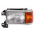 ATOMTEC Headlights Assembly Fit For 1987 1988 1989 1990 1991 Ford Bronco F150 F250 Truck Halogen Headlamps w/Bulbs Amber Corner Chrome Housing Clear Lens Replacement E9TZ13008C E9TZ13008D FO2503105