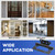 Semrien 4 Pcs 4 x 3 Inch Door Hinges, No Mortise Door Hinges Heavy Duty Stainless Steel Hinges (Black)
