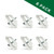 RuggedXL Low Pro Aluminum Mounting Clamps 1112514, Truck Cover, Cap, Camper - Raw Set of 6