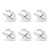 RuggedXL Low Pro Aluminum Mounting Clamps 1112514, Truck Cover, Cap, Camper - Raw Set of 6