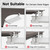 BONTEC Under Desk Keyboard Tray, Pull-Out Keyboard & Mouse Platform