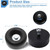 Heavy-Duty Anti-Vibration Rubber Feet for Pressure Washers, Compressors, Trailers, and Generators Rubber Mounting Feet 1 x 2.5 Inches 4-Piece Set with Screw Kit