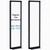 Ireer 2 Pcs Magnetic White Board, 7.9" x 31.5", Whiteboard for Door, Black