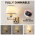 Homkin Plug-in Swing Arm Wall Sconce, Dimmable, Type-C & USB