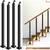 Zwinz 4 Pack Heavy Duty Steel Stair Baluster Posts, 35''H Stair Handrail
