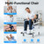 Shower Chair with Fixable Wheels, Rolling Commode Chair with Arms, Foldable Height Adjustable Shower Wheelchair with Large Commode for Seniors, Disabled, Injured, Bedside Wheelchair Bathroom Chairs