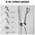 Terapaton RV Shower Faucet Set with Hose and Shower Head - All Metal Stainless Steel RV Shower Faucet Replacement, 2-in-1 Shower Head & Power Sprayer, 5 Modes Handheld Shower for RV Camper Motorhome