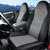 EDIETH 2Pcs Seat Covers for Ford Ranger XLT & Mazda B-Series1998-2003 60/40 Split Front Sand Mesh Fabric High Back Design Without Console Opening Gray