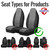 EDIETH 2Pcs Seat Covers for Ford Ranger XLT & Mazda B-Series1998-2003 60/40 Split Front Sand Mesh Fabric High Back Design Without Console Opening Gray