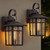 Lawyettle 2 Pack Dusk to Dawn Outdoor Wall Lights, Brown Porch Lanterns
