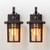 Lawyettle 2 Pack Dusk to Dawn Outdoor Wall Lights, Brown Porch Lanterns