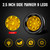 10Pcs 2 Inch Amber And Red 9 LED Round Side Marker Lights for Trailer