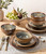 TheTerra Ceramic Dinnerware Set for 4, 12-Piece Plates and Bowls Set