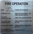FIRE OPERATION SIGN FOR ELEVATOR (Brush Silver Aluminum, SIZE6X6INCH, DOUBLE SIDED TAPE, 1 PCS)