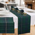 6Pcs 72 x 13'' Tartan Plaid Bear Table Runners Vintage Baby Shower Table Runner Decoration Green and Blue Plaid Tables Runners for Baby Shower Wedding Birthday Farmhouse Dining Room Kitchen Decor