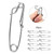 10pcs Fishing Clips, Stainless Steel Long line Fishing Snaps, Floatline Tuna Decoy Clips Branch Hanger Snap Hook Terminal Tackle Baits Clip Swivel Line Connector, Easy On/Off
