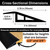 1/2" to 3/5" Height Threshold Ramp - Rubber Threshold, Floor Transition Strip, Wheelchair Ramp, Door Strip, Carpet to Tile Strip (Black, 40 inches)
