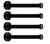 NELXULAS Classic Black Stainless Steel Heavy Duty Wall Mount Hooks, Bath Towel Hooks, Coat Hanger, Handbag Hooks, 4 in Pack (8")