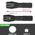Miuree 2 Pack LED Tactical Flashlight Water Resistant Military Grade 2000 Lumens 5 Modes Zoom Function Ultra Bright Torch