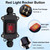 Bemaka IP67 Waterproof Inline Switch 12V DC 20A 4Pin 2 Position On/Off Toggle Switch with 14 AWG Wire Outdoor Inline Cord Switch with Red LED Rocker Button