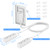 Dual 6FT Flat Plug Outlet Extender with 6 AC Outlets, HITRENDS Ultra Thin Wall Plug Extension Cord with Pull Tab Design, Outlet Cover Concealer, 13A 125V 1625W, Cord Clips Included, White