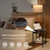 FIMEI Floor Lamp with Table, End Table with Charging Station USB Ports & Outlets, 3 Color Temperature Reading Light Bedside Table, Nightstand with Shelves for Bedroom Apartment (Natural Wood)